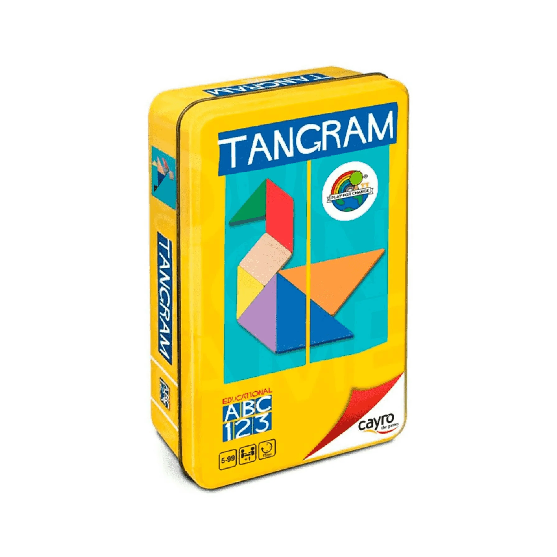 Tangram De Colores En Caja De Metal
