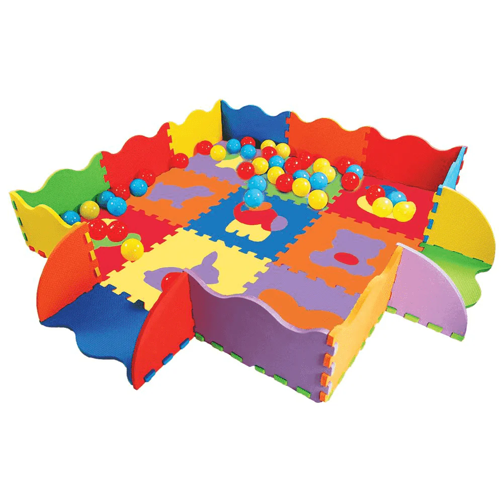 Tapiz de Goma EVA con 40 Bolas PVC Infant Planet – Alfombra infantil multicolor (18M+)