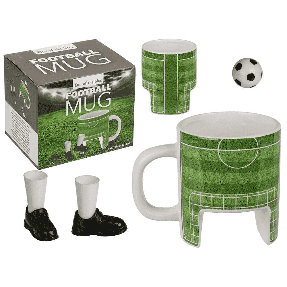 Taza de Fútbol con Juego de Dedos – Incluye 2 botas y pelota