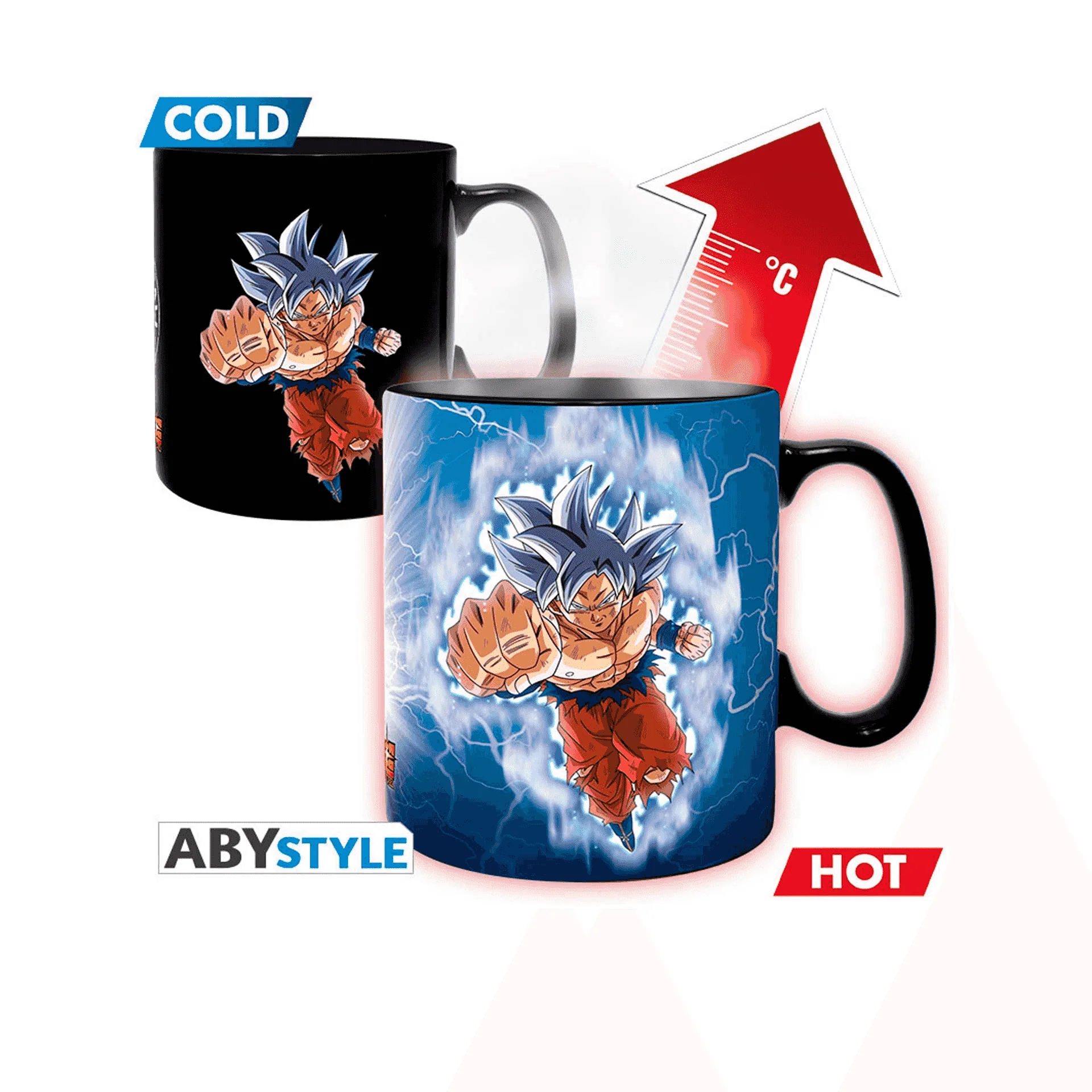 Taza  mágica Dragon Ball Super  Goku vs. Jiren 460 ml