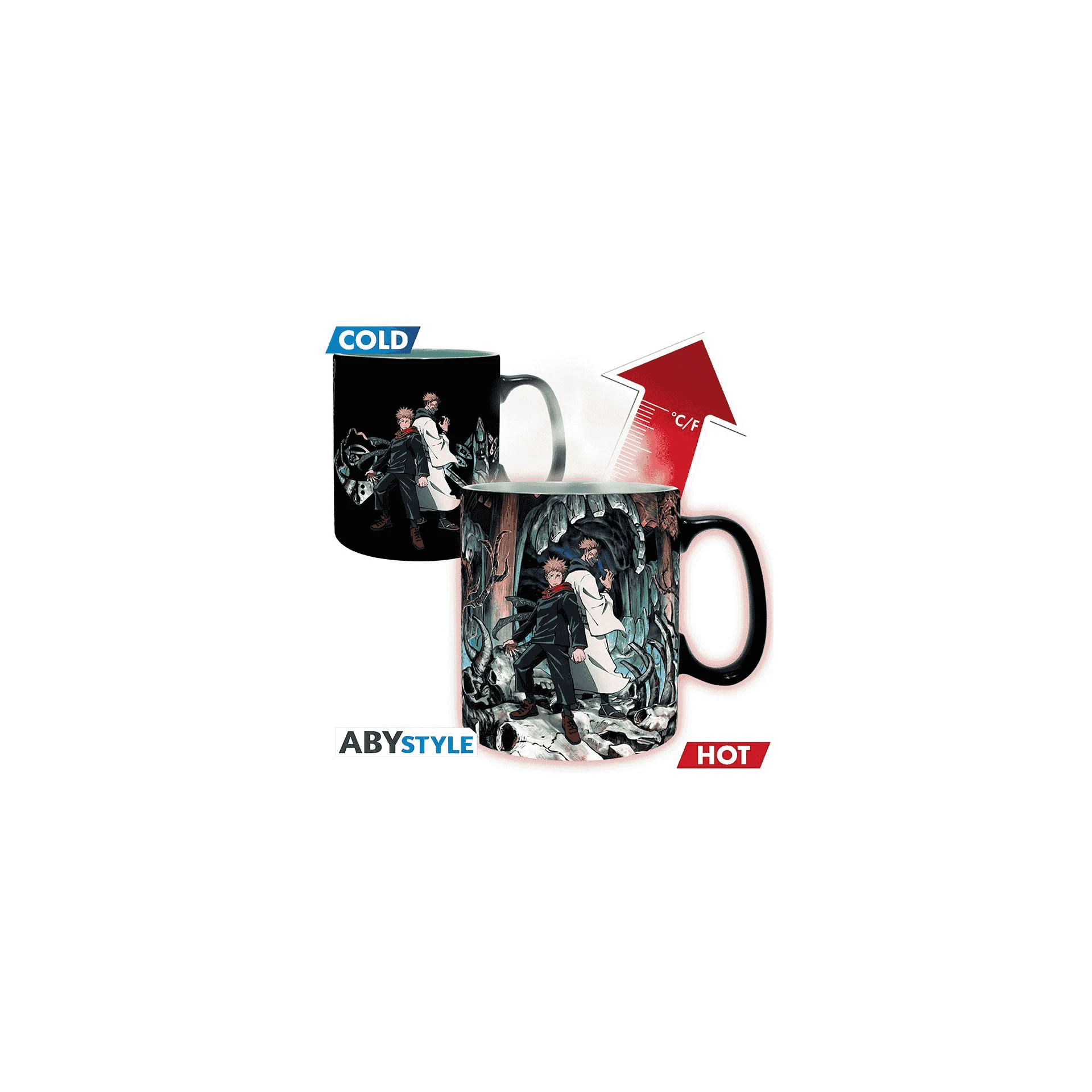 Taza mágica Itadori & Sukuna Jujutsu Kaisen 460 ml