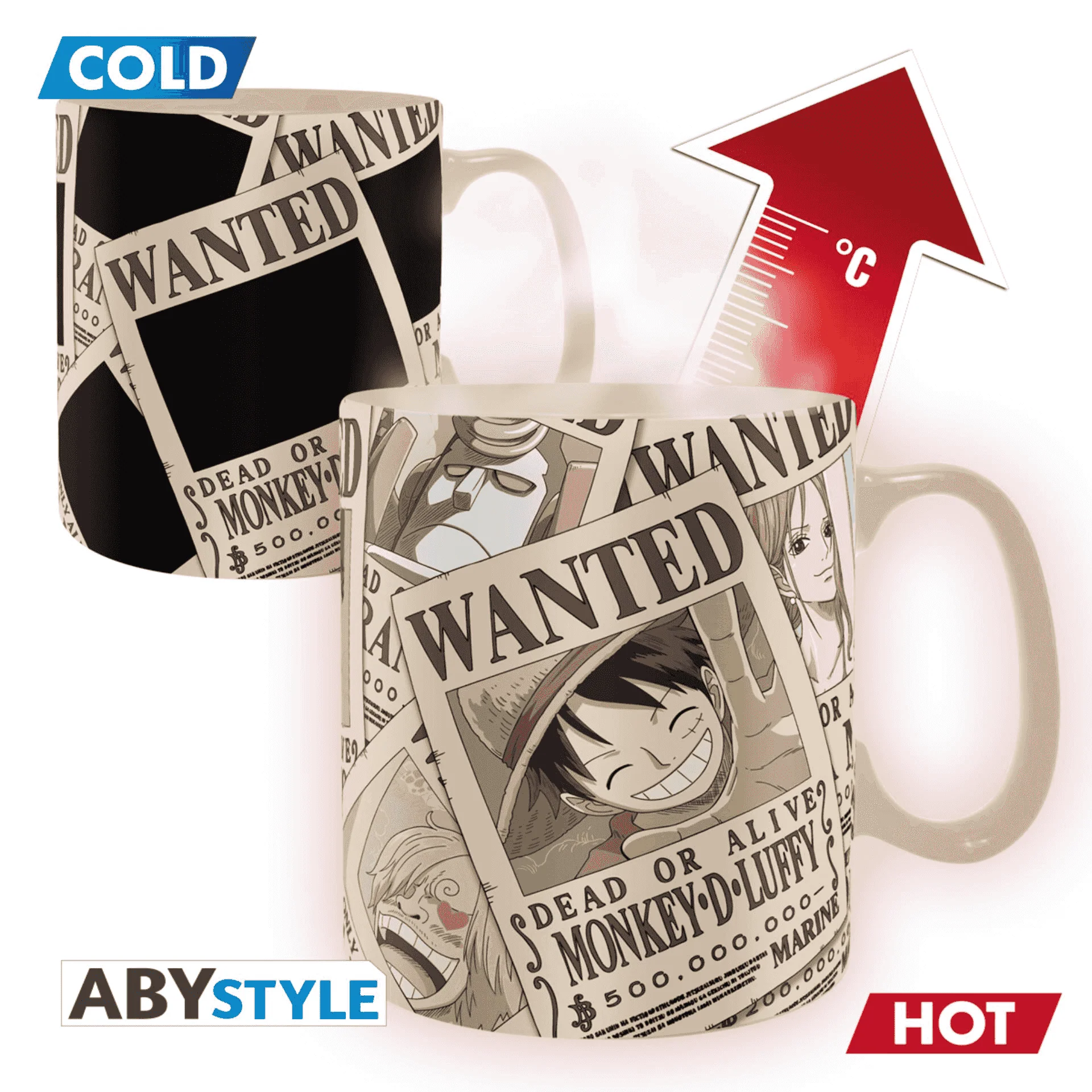 Taza mágica One Piece Luffy & Ace 460 ml
