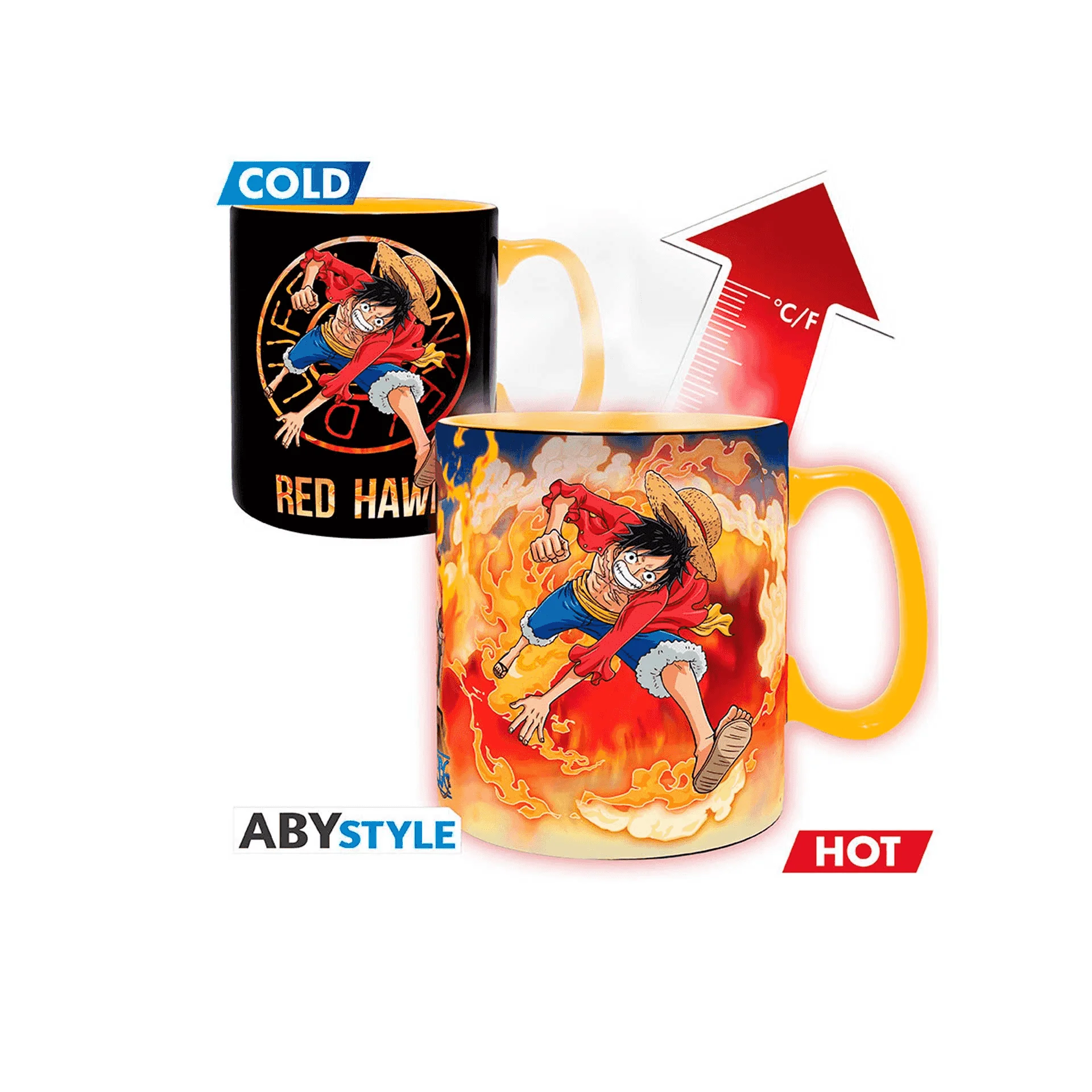 Taza mágica One Piece Luffy & Sabo 460 ml