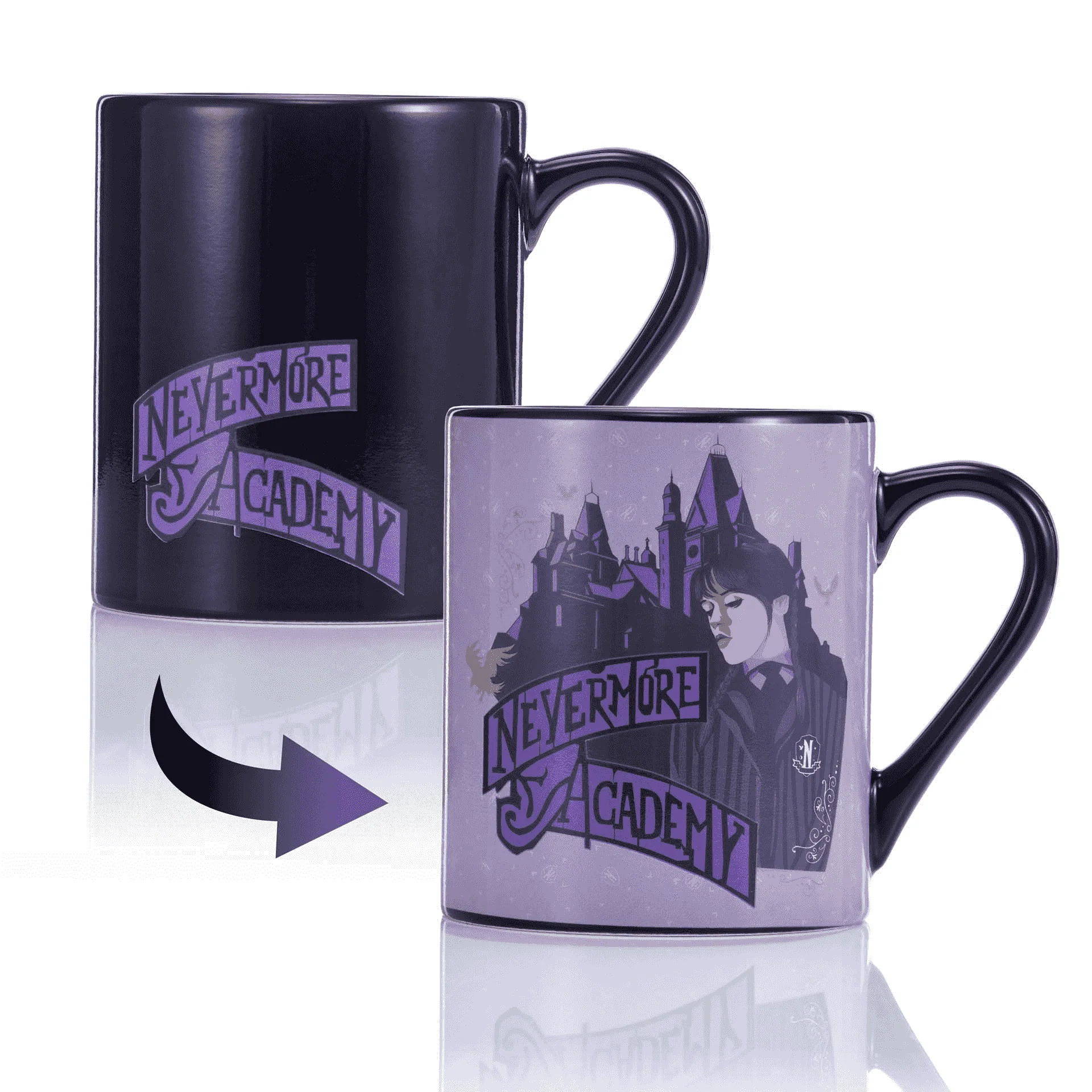 Taza Miércoles Cambia De Color  Never More Academy