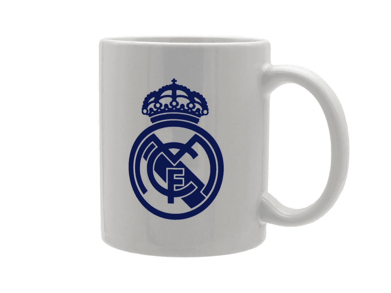 Taza Real Madrid Cerámica Blanca con Escudo Azul 330 ml Oficial