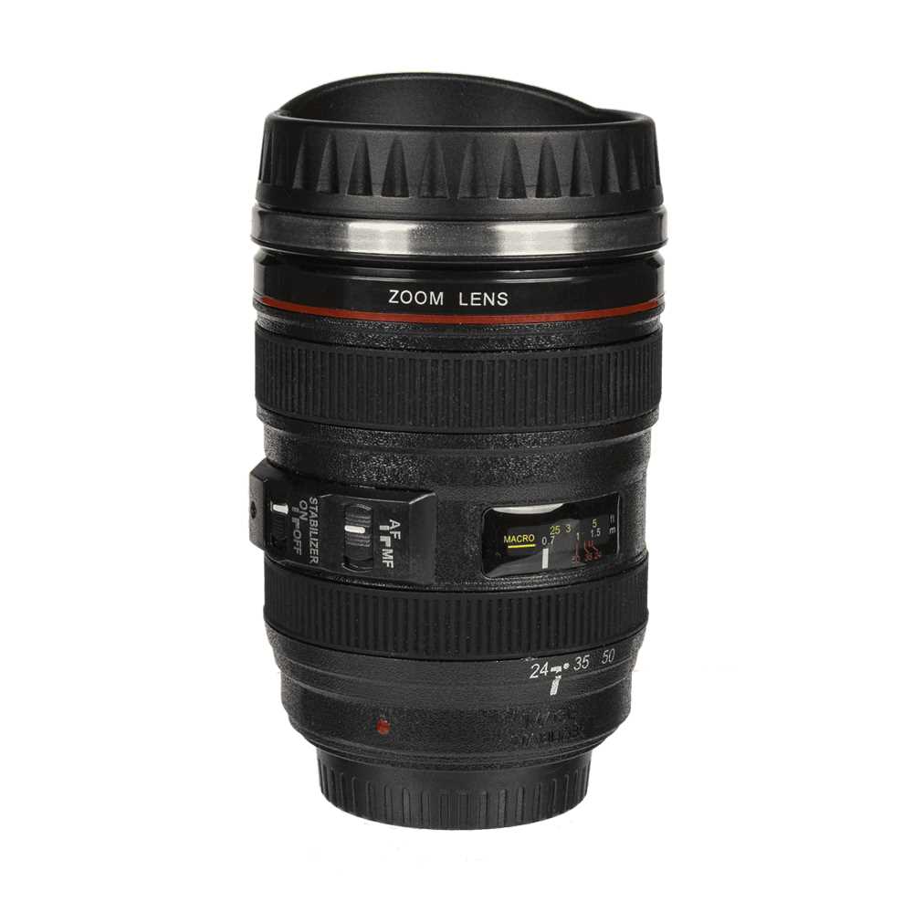 Taza Teleobjetivo Acero Inoxidable 350 ml – Taza original estilo cámara - Image 2