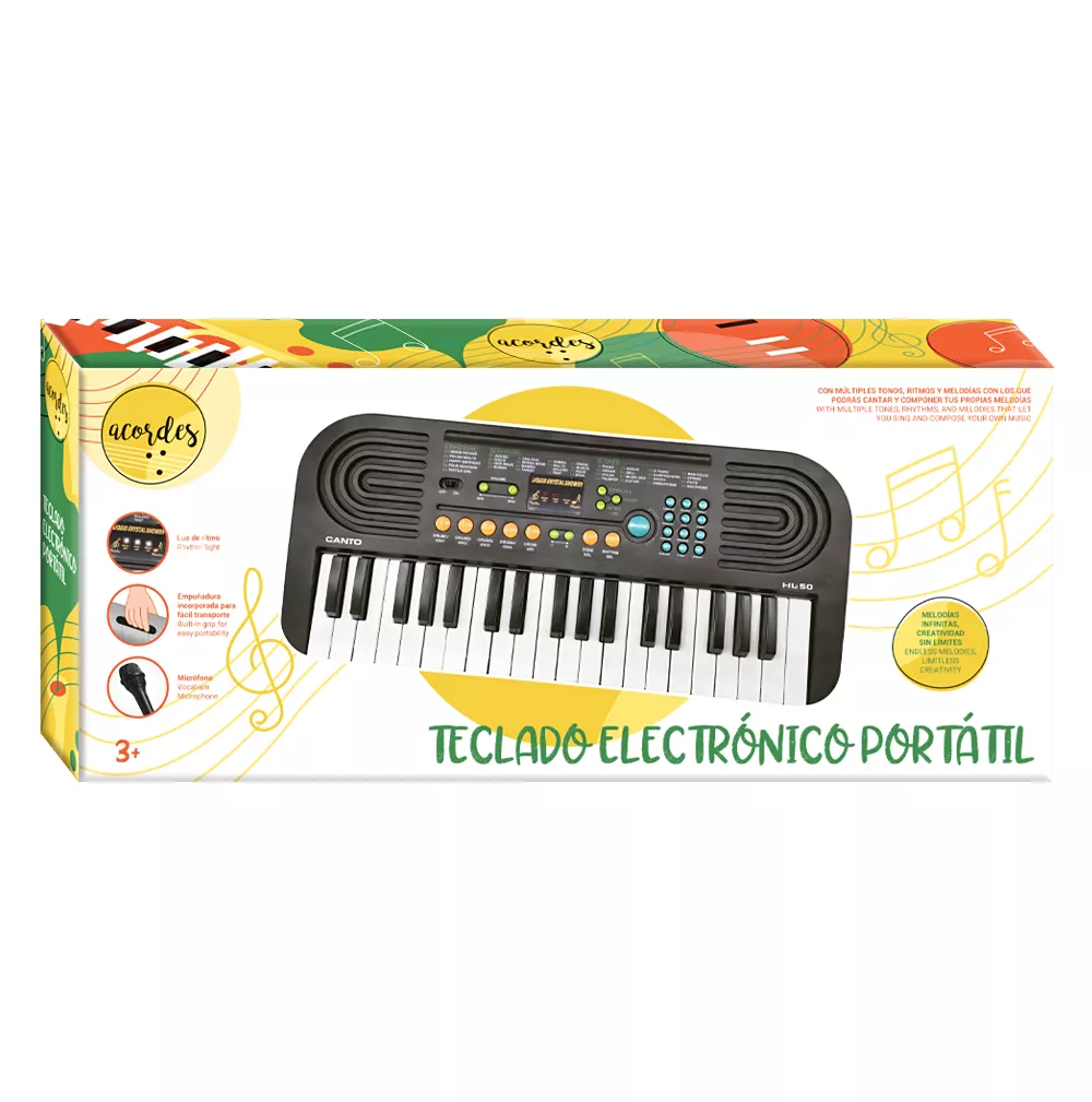 Teclado Electrónico Portátil 37 Teclas con Micrófono – Acordes Music - Image 2