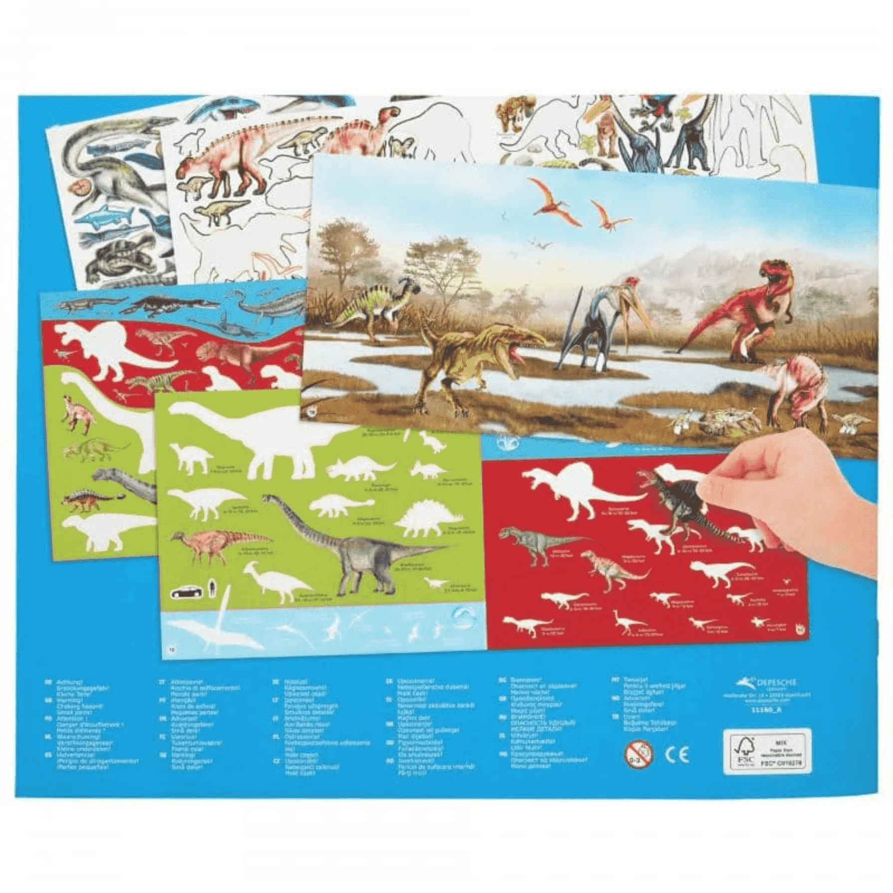 TOP Model Dino World Sticker Fun Libro Pegatinas - Image 3