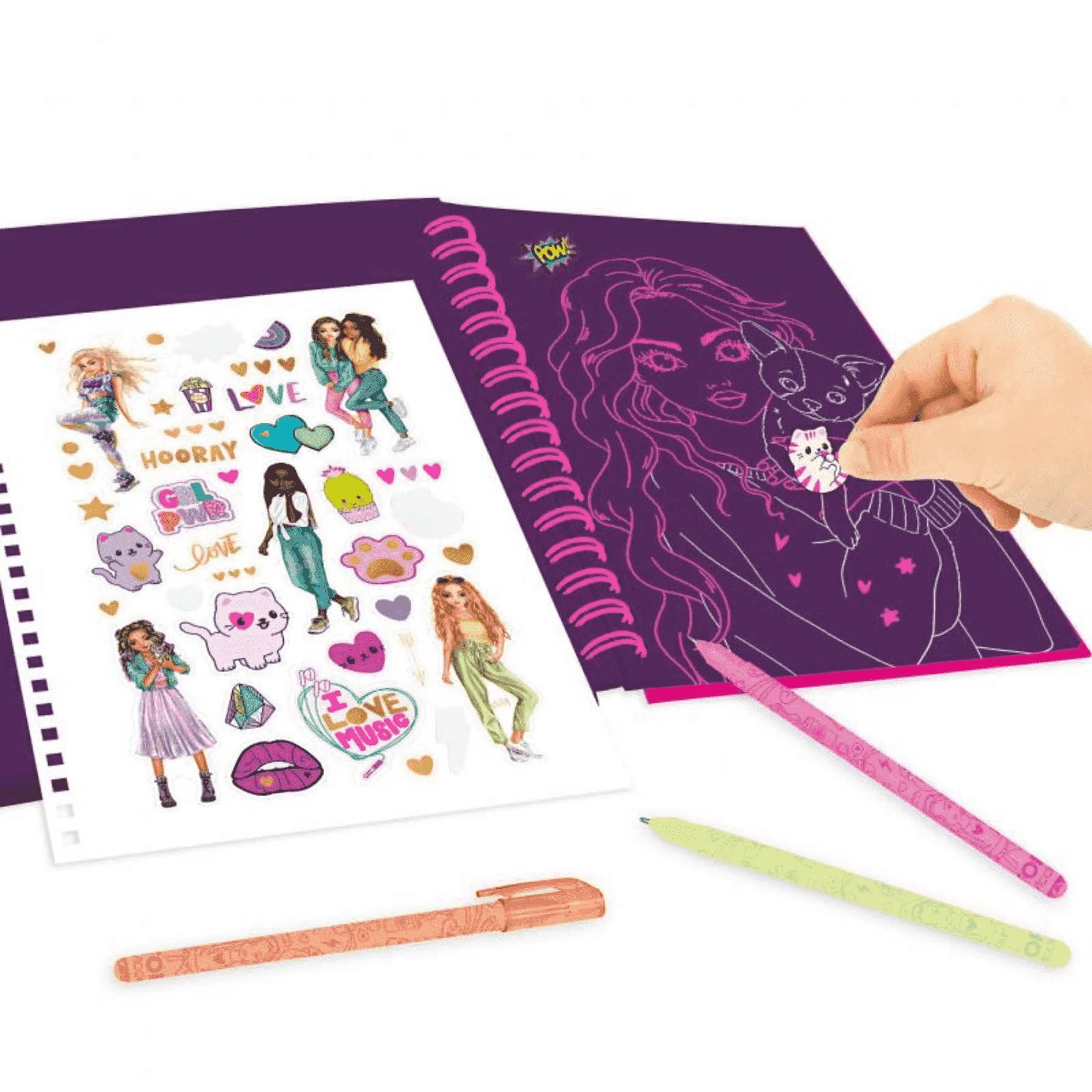 TOPModel Doodle Book Neón con Set de Bolígrafos Neón - Image 5