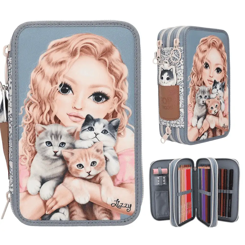 TOPModel estuche triple Cat Love