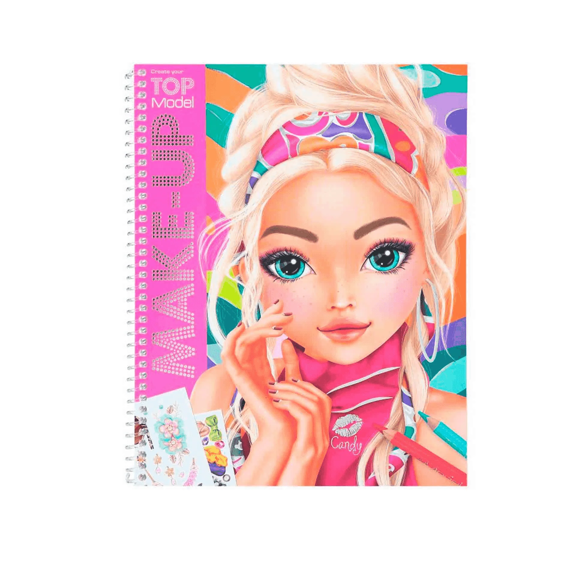 TOPModel Make-up Colouring Book
