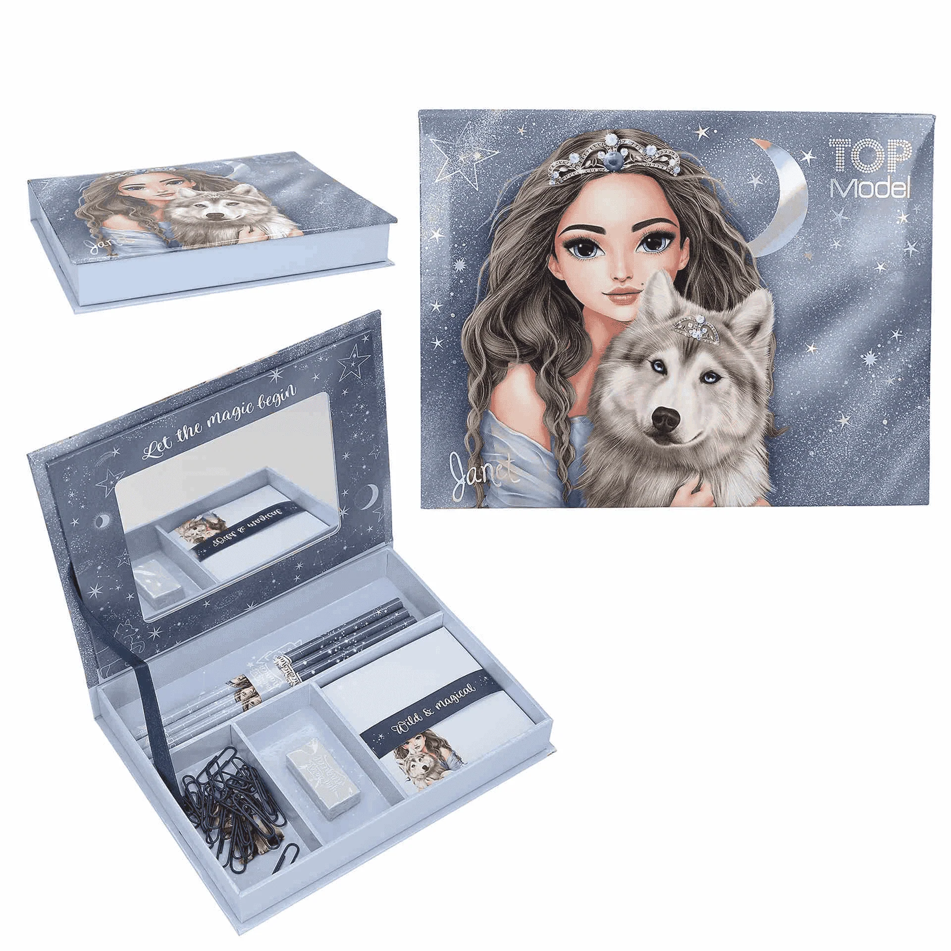 Topmodel Set De Papeleria En Caja Wolf
