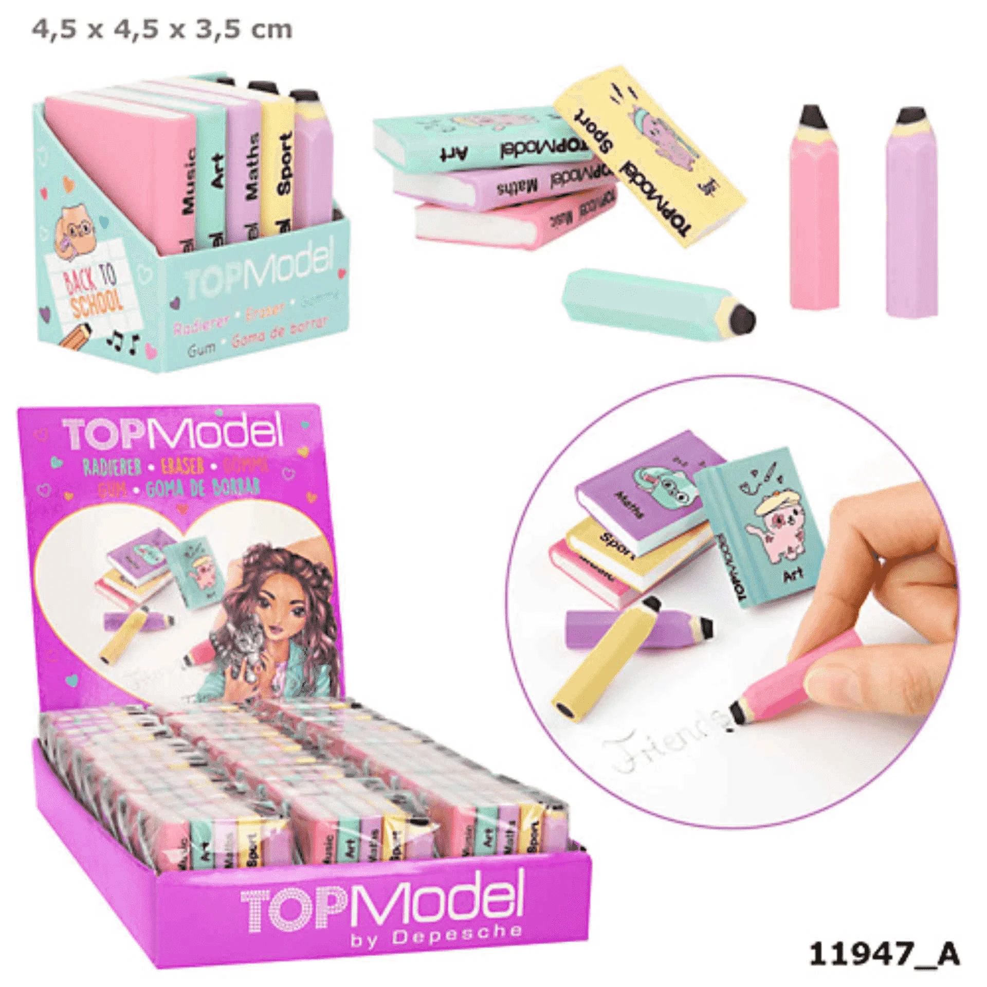 Topmodel, Set Goma De Borrar Mini Libro