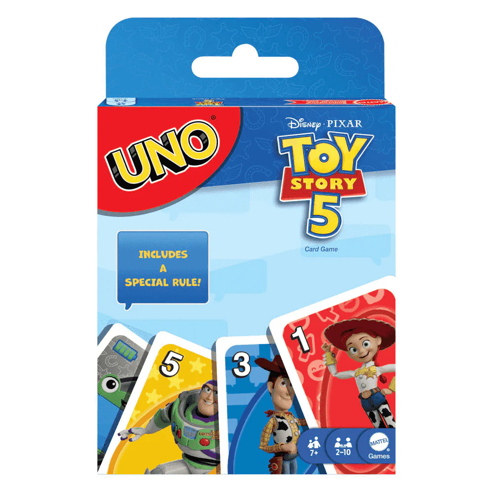 UNO Toy Story 5 juego de cartas Disney Pixar 2 a 10 jugadores