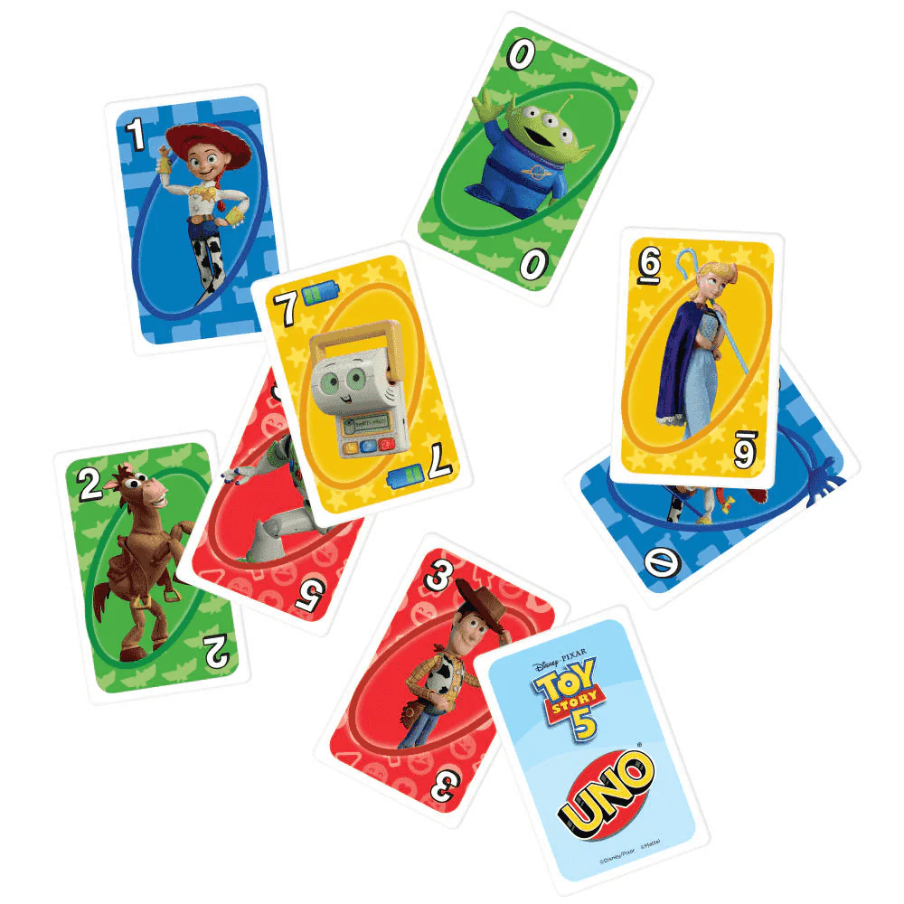 UNO Toy Story 5 juego de cartas Disney Pixar 2 a 10 jugadores - Image 3
