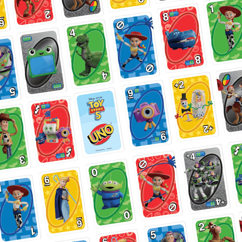 UNO Toy Story 5 juego de cartas Disney Pixar 2 a 10 jugadores - Image 4