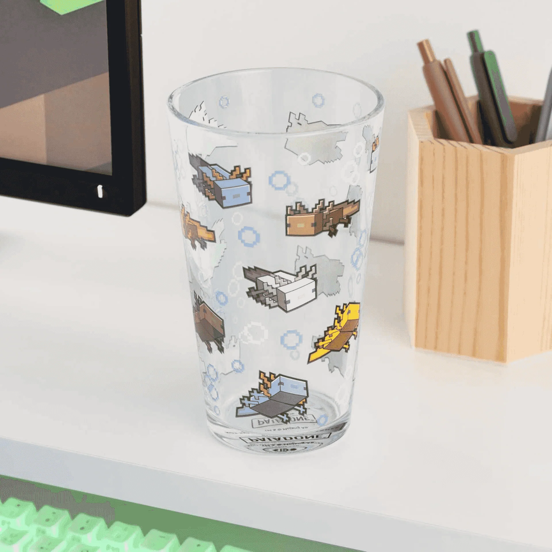 Vaso de Cristal Minecraft Axolote 400ml Paladone - Image 2