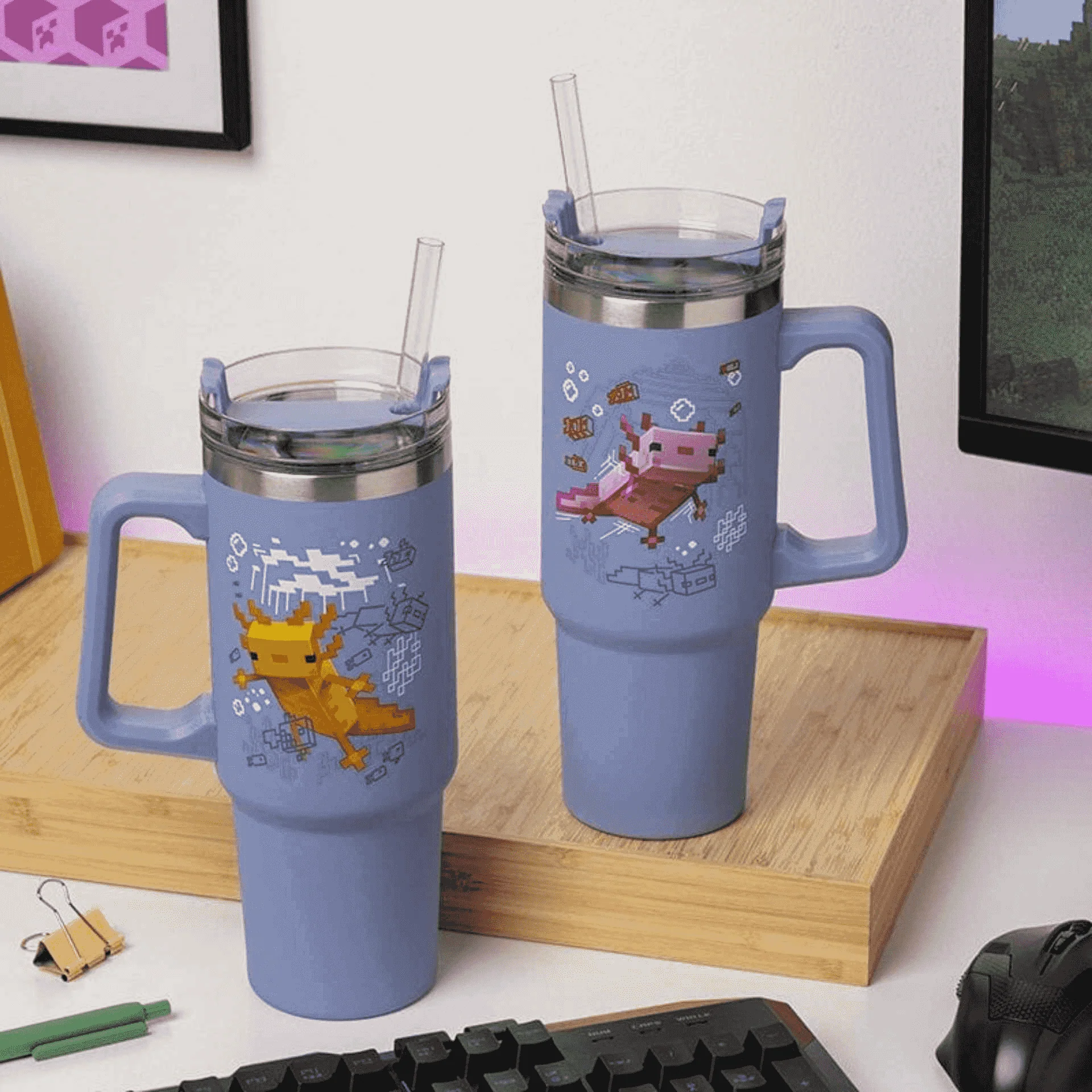 Vaso Térmico de viaje Minecraft Purple 900 ml - Image 3