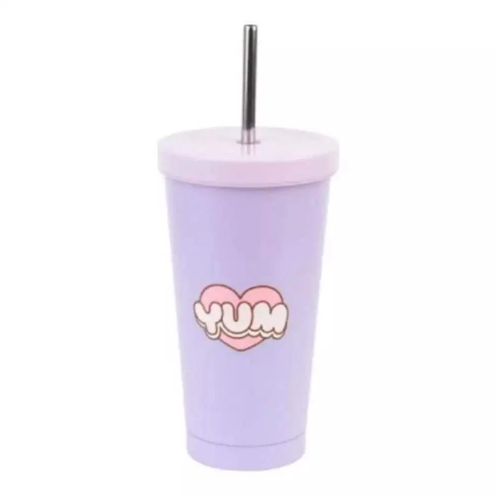 Vaso térmico Pusheen Moments 550ml con pajita metálica - Image 2