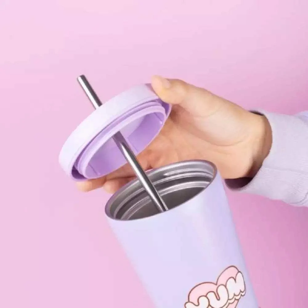 Vaso térmico Pusheen Moments 550ml con pajita metálica - Image 3