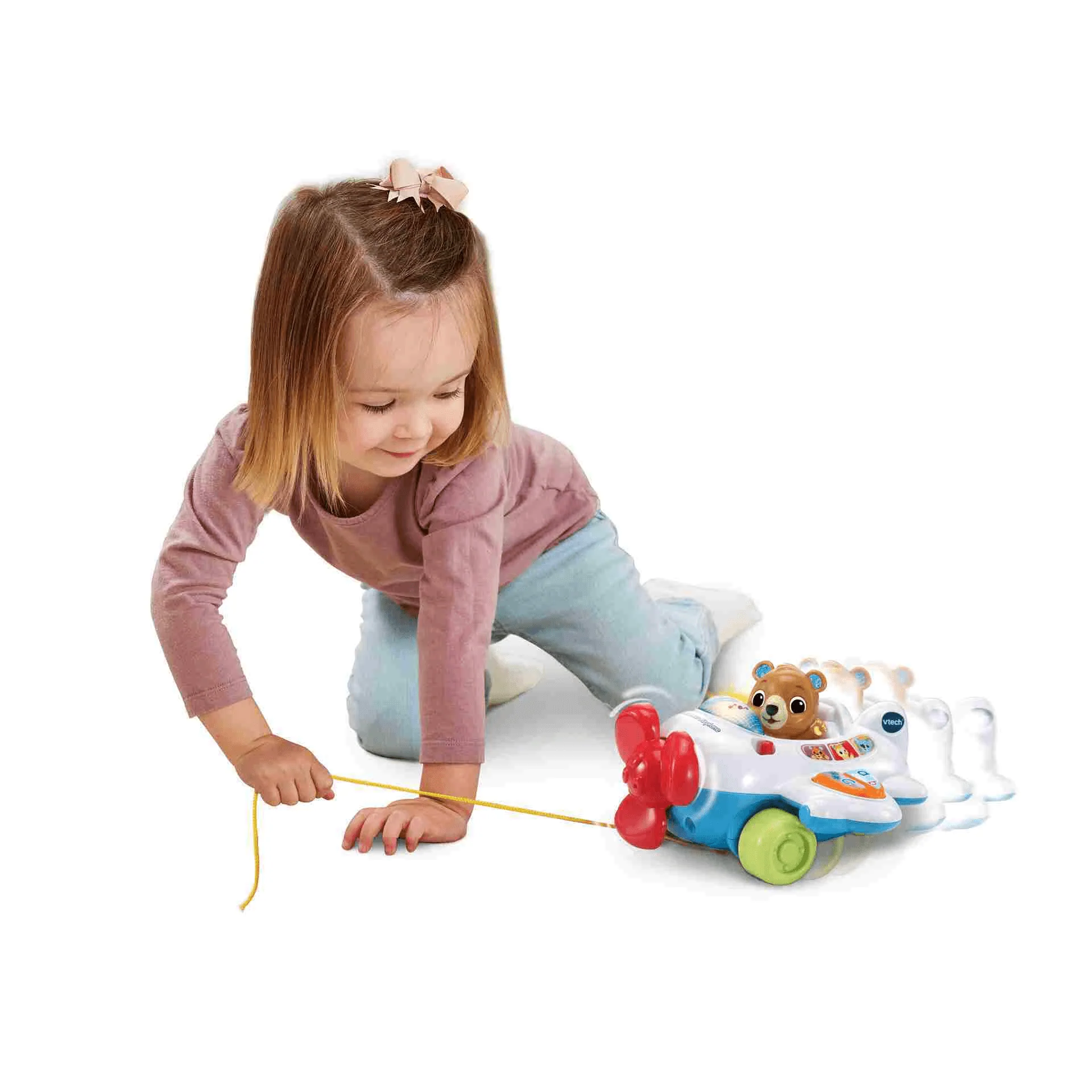 VTech Avión infantil de arrastre Lolo piloto, Avioncito interactivo para llevar de aventuras