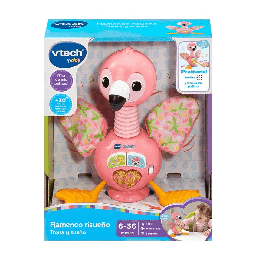 VTech Baby Flamenco Risueño Trona y Sueño – Juguete interactivo para trona y mesa - Image 2