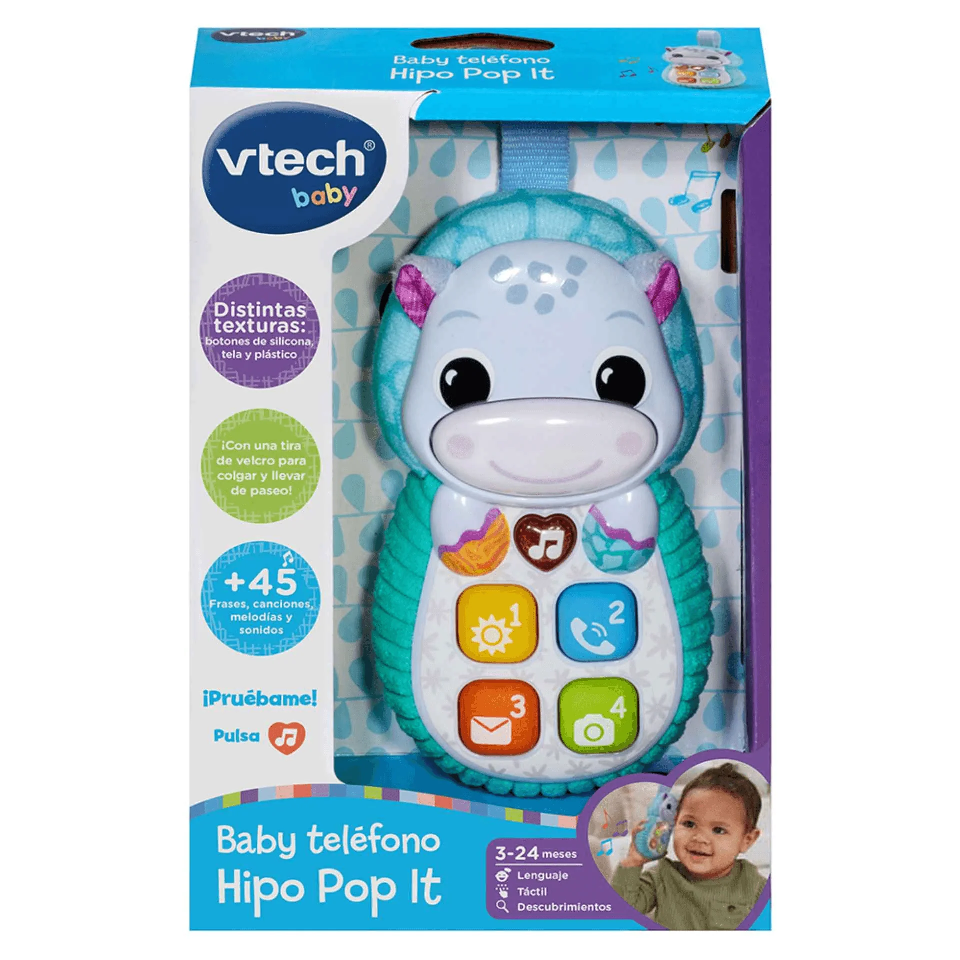 Vtech Baby teléfono Hipo Pop It Azul - Image 2