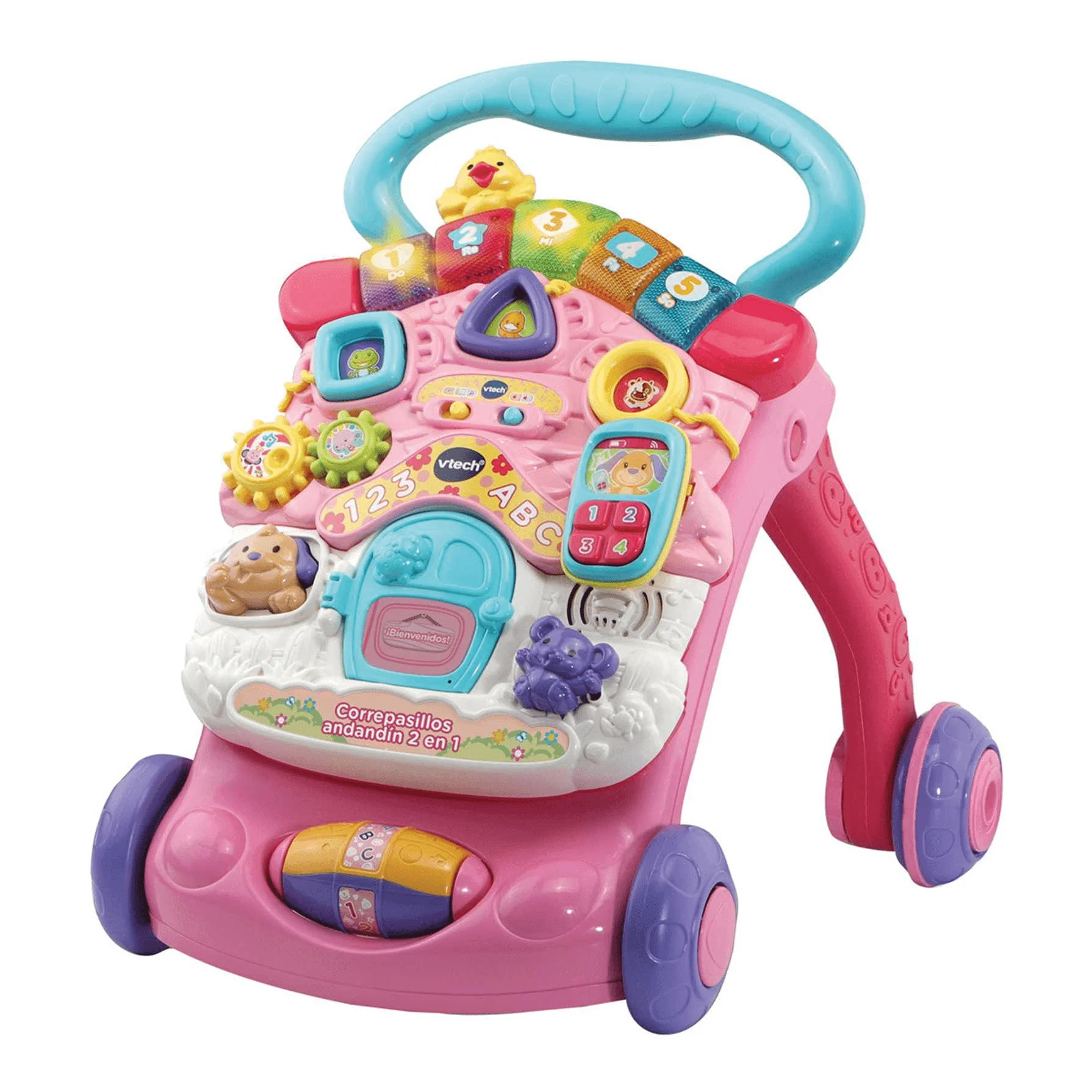 VTech Correpasillos Andandin 2 en 1 Rosa| Juguete Infantil