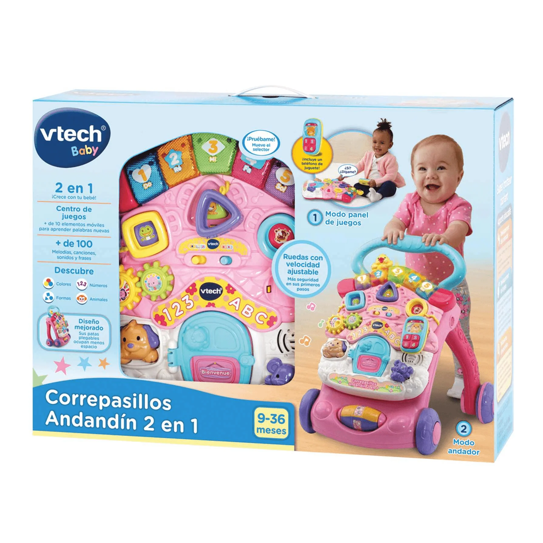 VTech Correpasillos Andandin 2 en 1 Rosa| Juguete Infantil - Image 7