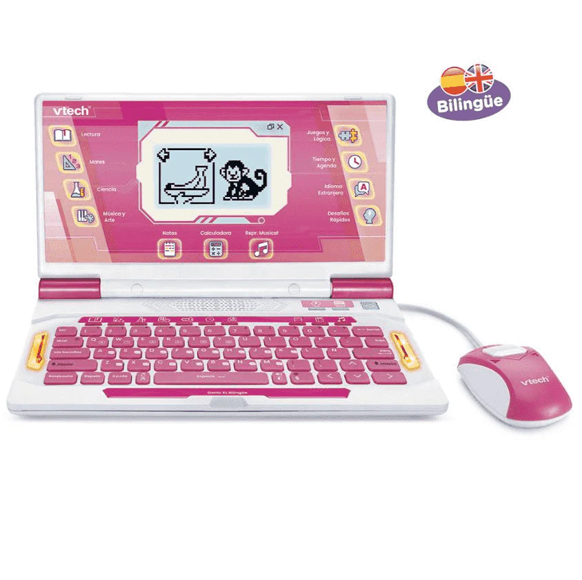 VTech Genio XL Bilingüe Rosa – Ordenador educativo interactivo español-inglés - Image 2