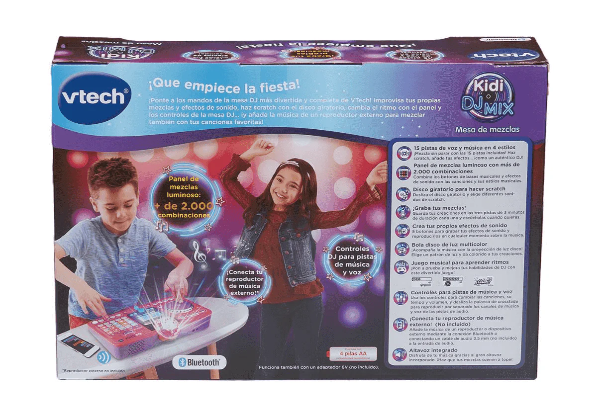 VTech Kidi DJ Mix Mesa de Mezclas Rosa – Mesa de DJ interactiva para niños - Image 5