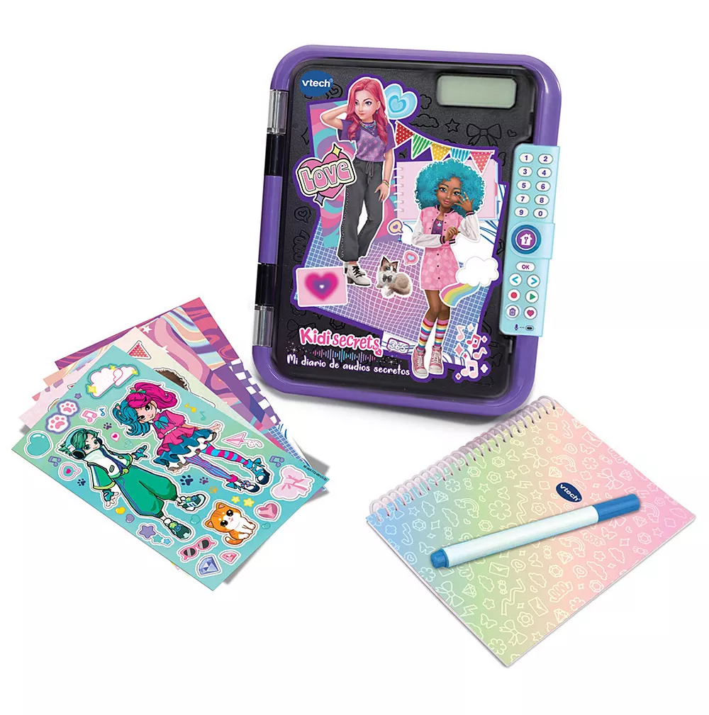 VTech KidiSecrets 365 Mi Diario de Audios Secretos Negro – Diario interactivo con grabador de voz - Image 2