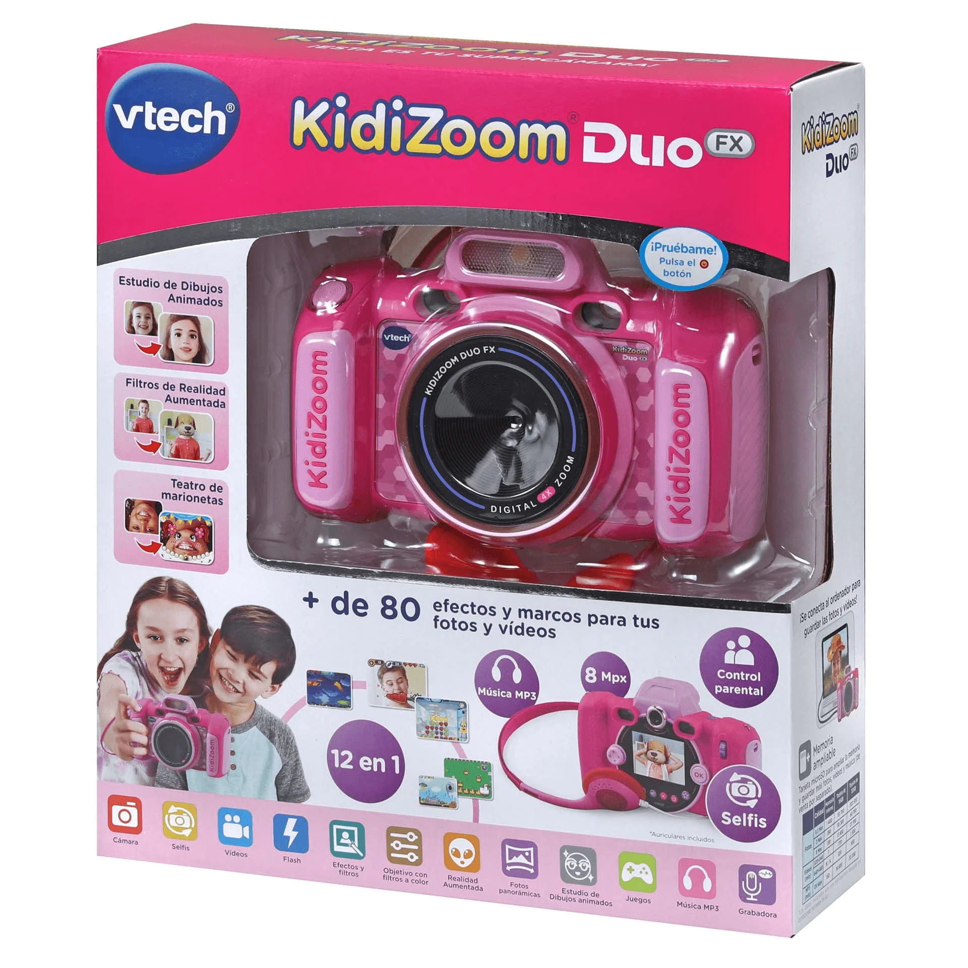 VTech Kidizoom Duo FX rosa Cámara fotos infantil 12 en 2 - Image 4