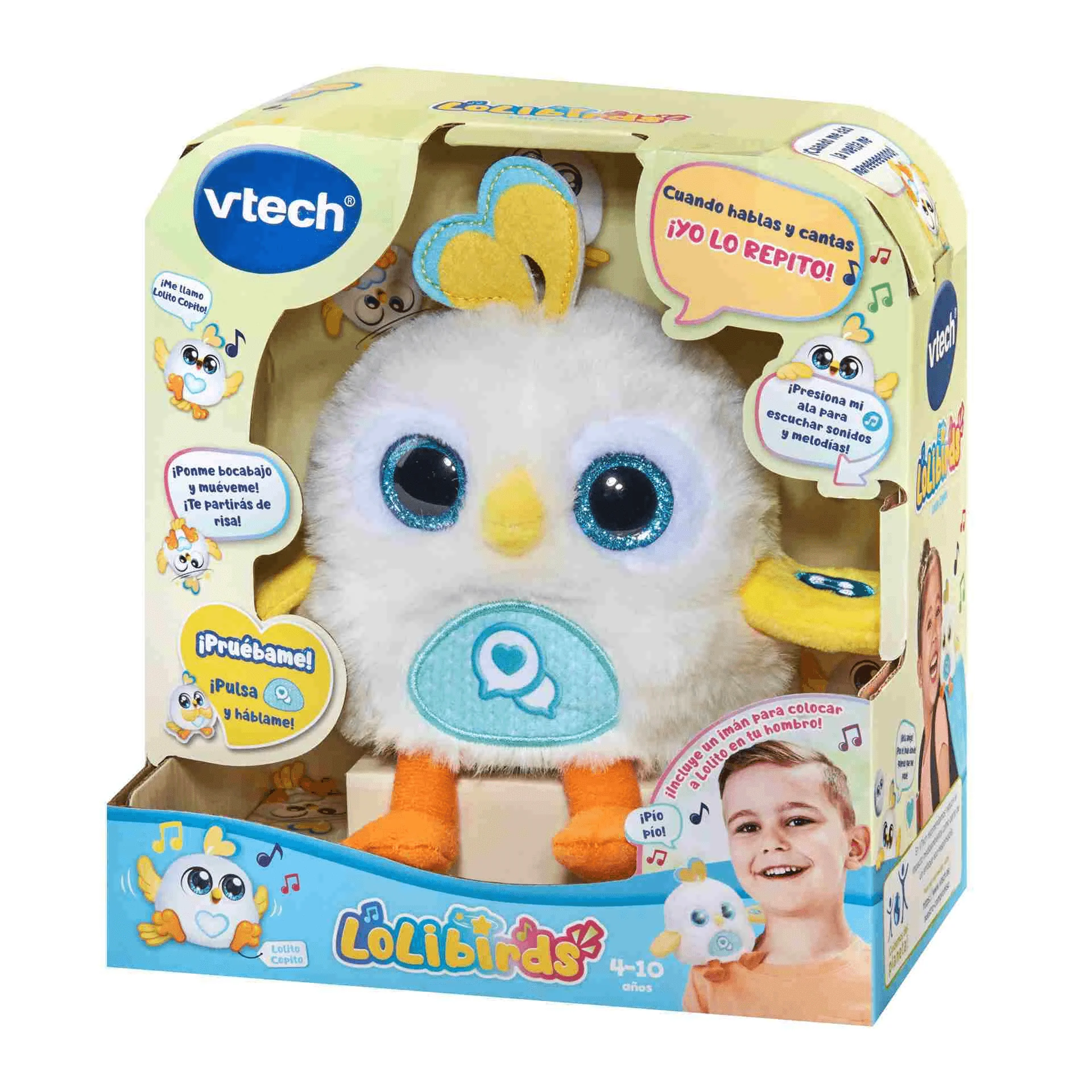 VTech LoLibirds Lolito Copito, Pajarito interactivo de peluche, Repiten lo que dices, cantan y trina - Image 4