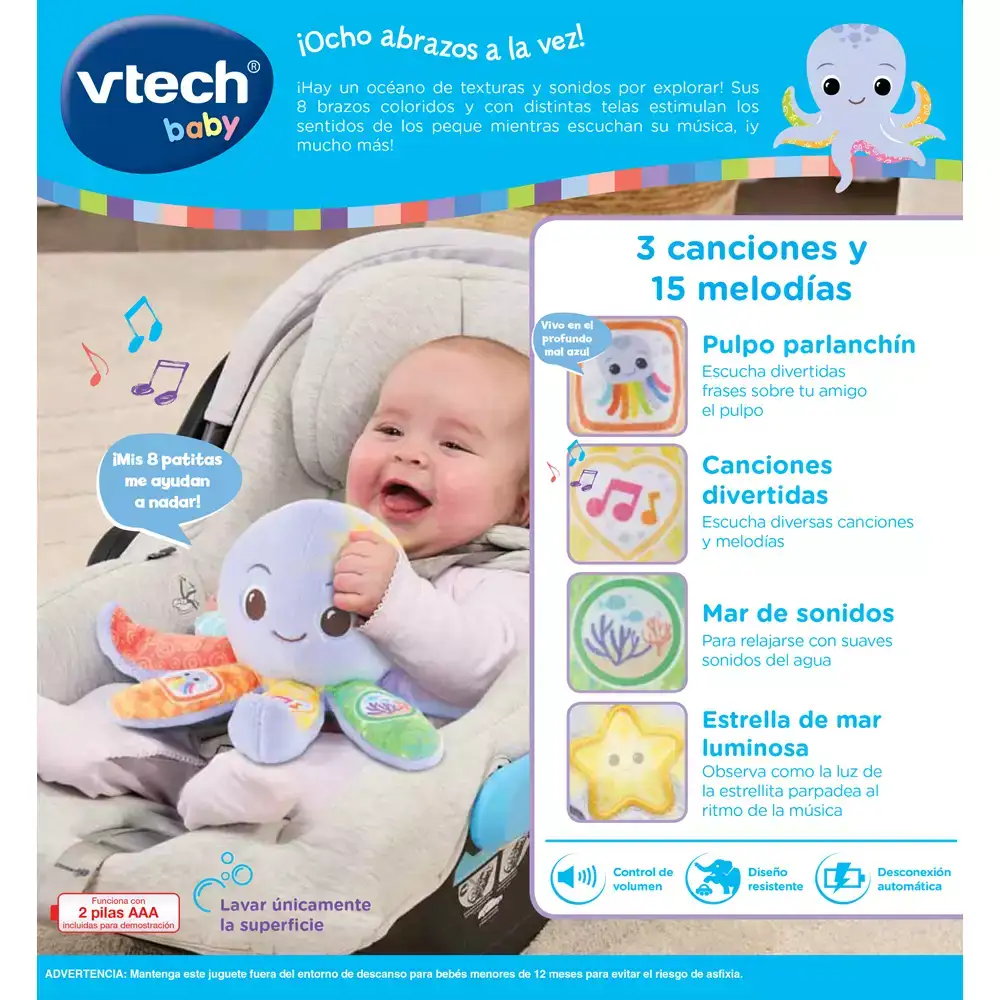 VTech - Peluche de Colores Pulpito Patitas - Image 5