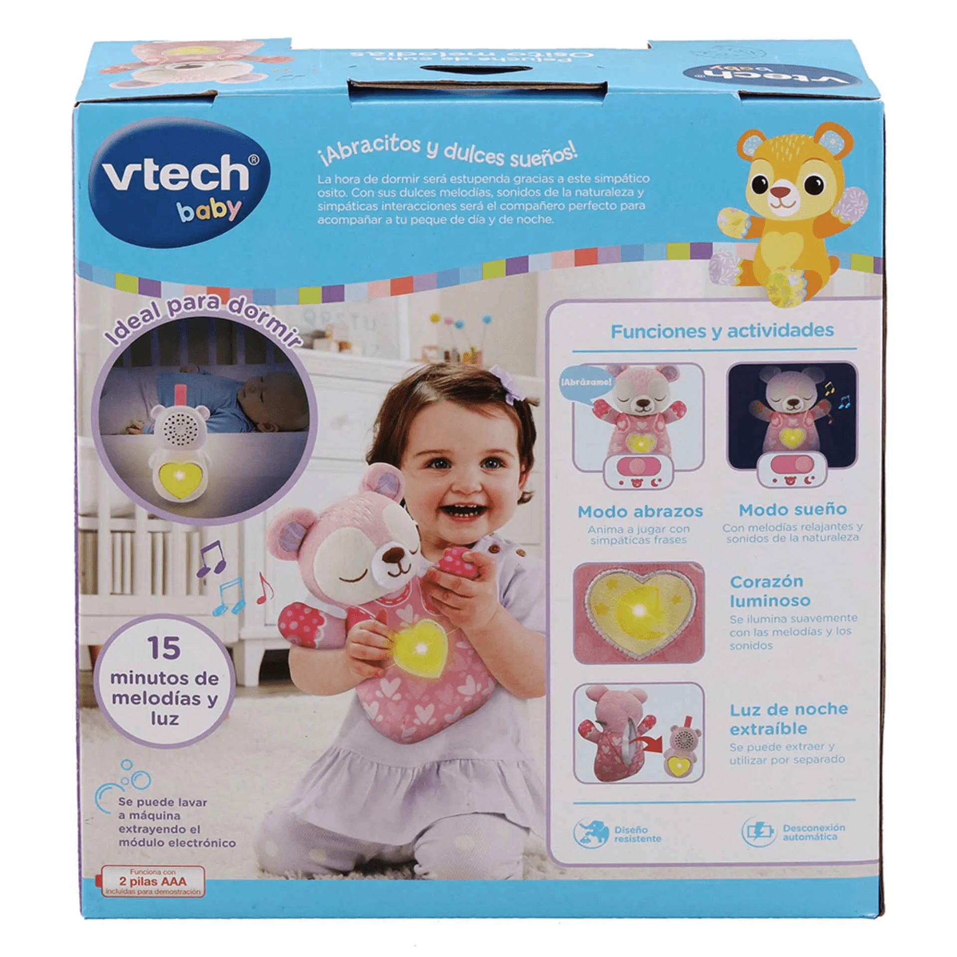 Vtech Peluche de cuna Osito melodías rosa - Image 5