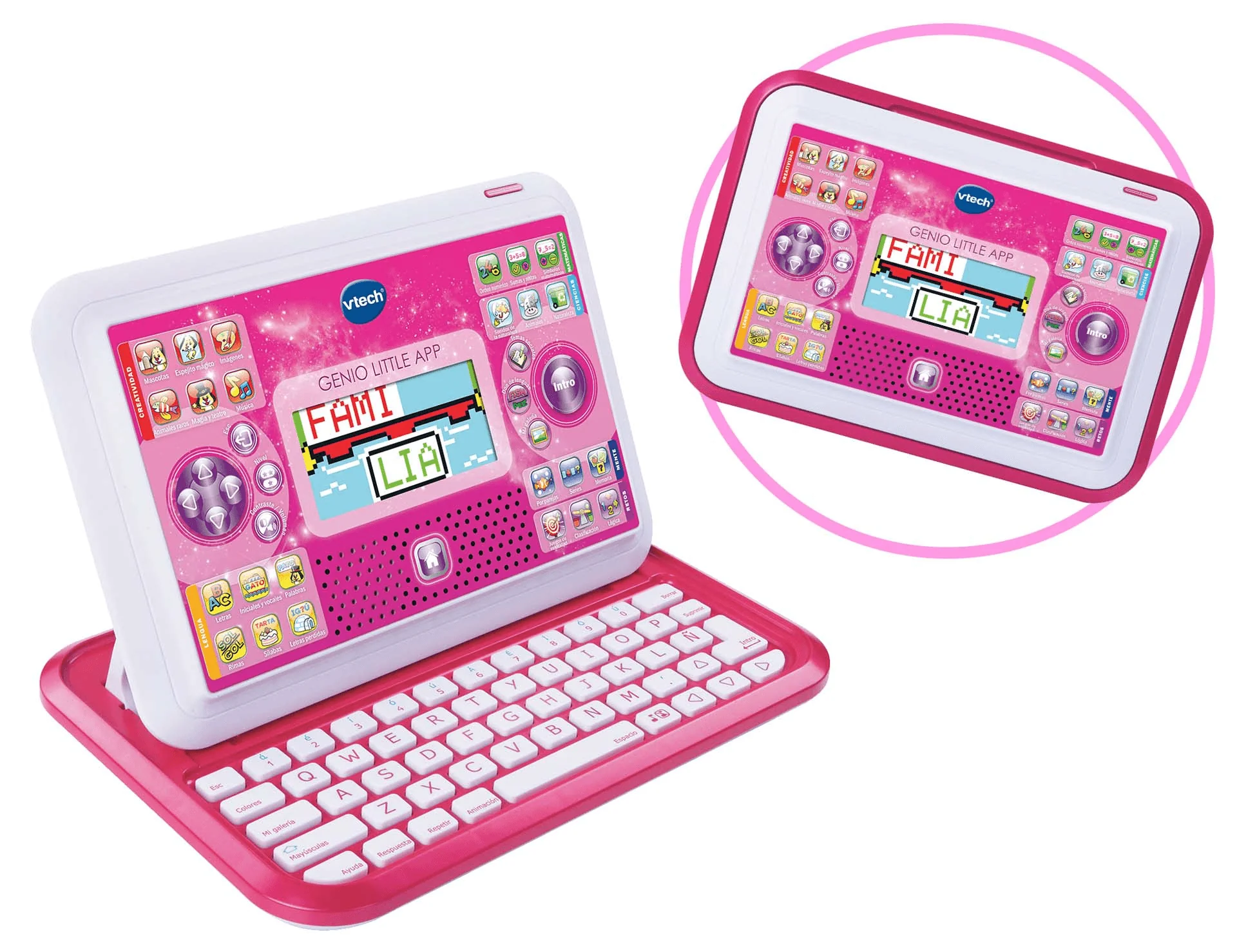 VTech Portátil y tablet 2 en 1 Genio Little app rosa - Image 5