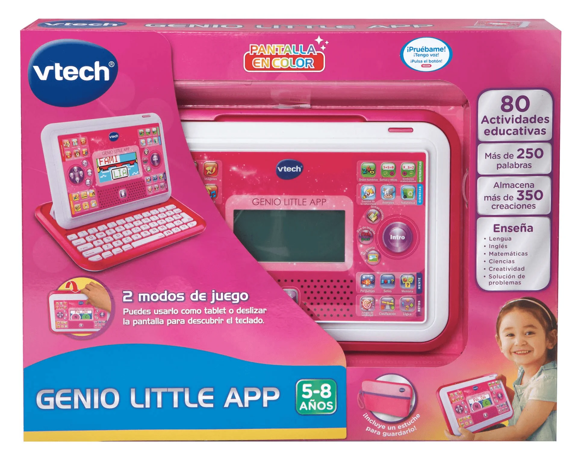 VTech Portátil y tablet 2 en 1 Genio Little app rosa - Image 6