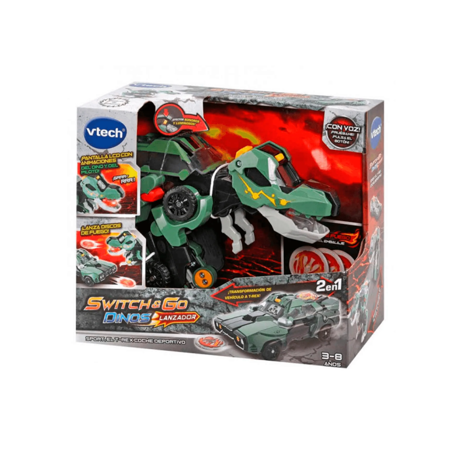 Vtech Switch & Go Dinos Sport El T-Rex Coche Deportivo