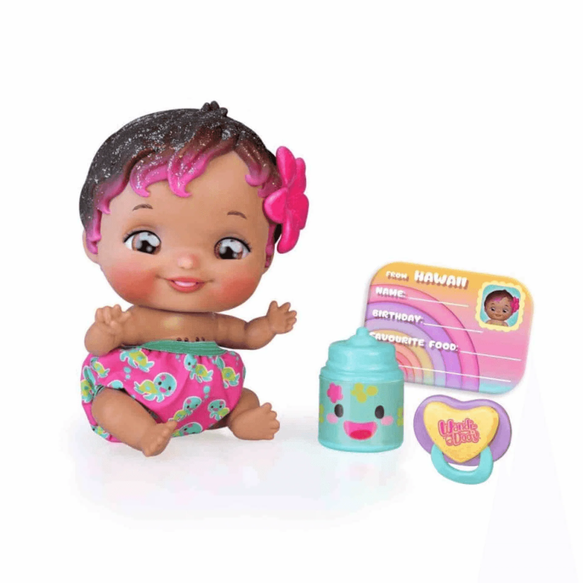 Wandi-Doo Hawaiian - El bebé hawaiano interactivo Wandi-Doo con accesorios tropicales - Image 2