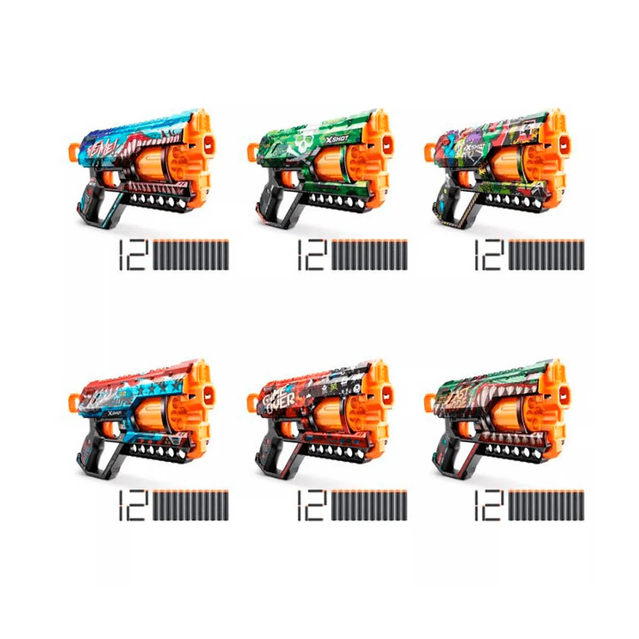 X Shot Skins griefer 12 Dardos, bulk