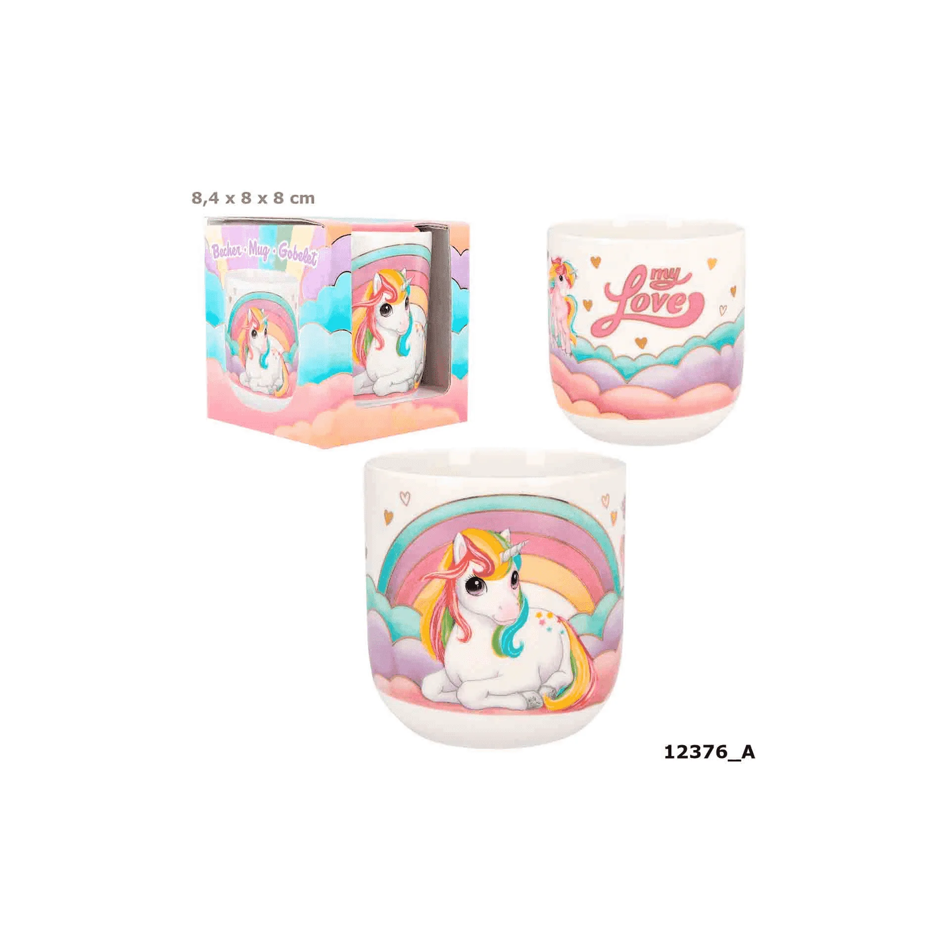 Ylvi taza Unicornio  sin asa