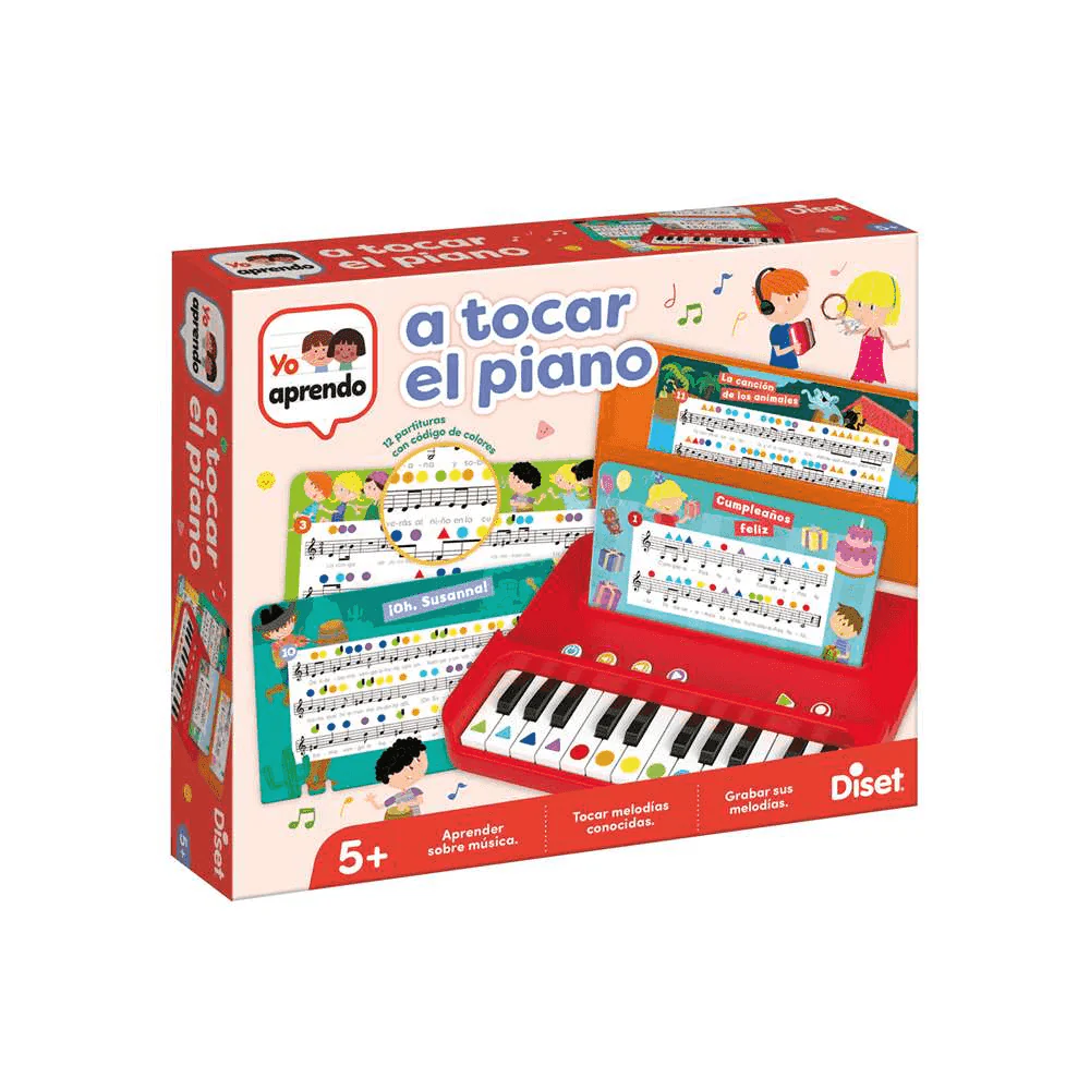 Yo Aprendo a Tocar el Piano – Piano infantil portátil con 12 partituras de canciones populares - Image 2