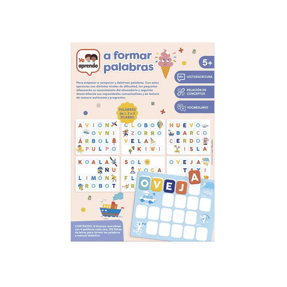Yo Aprendo Formar Palabras – Juego educativo para aprender a leer y escribir con letras y tarjetas - Image 4