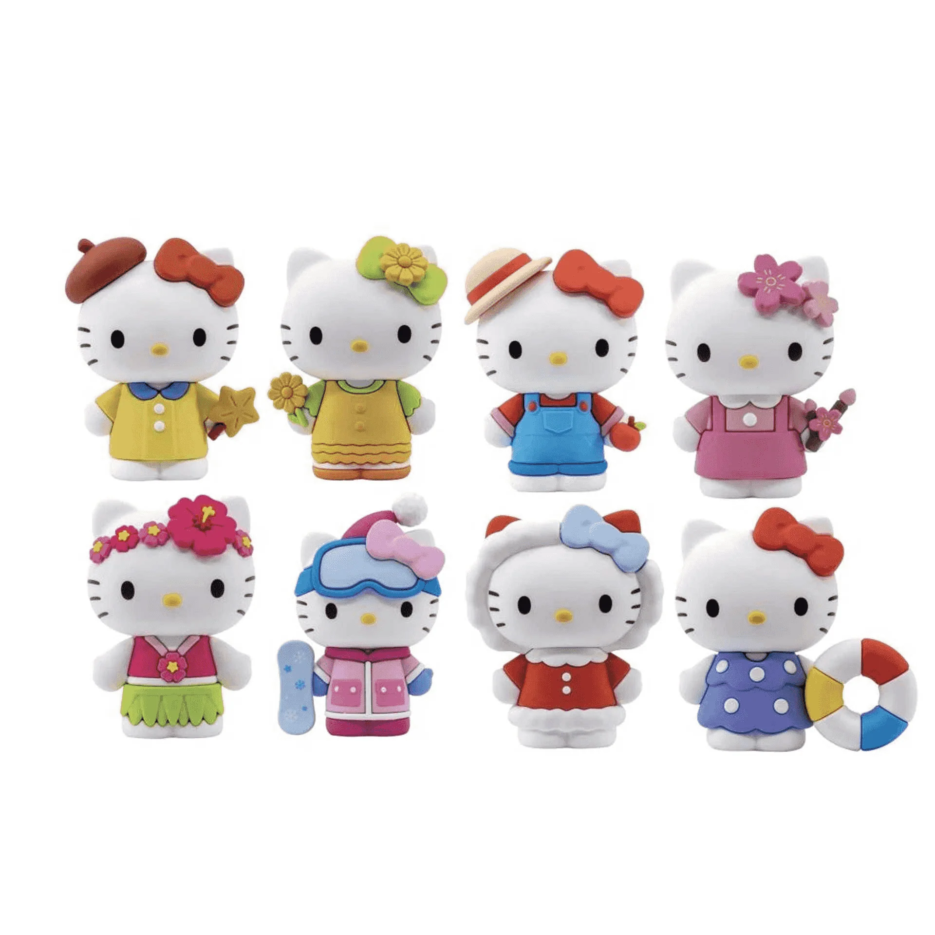 YUME TOYS Sanrio Mini Doll Four Seasons Series Hello Kitty 5 cm